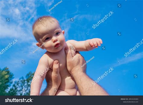 Nude Cute Beautiful Baby Raised Her Stock Photo 2053124303 Shutterstock