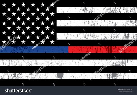 Police Firefighter American Flag Background Illustration Stock Vector (Royalty Free) 1833624154 ...