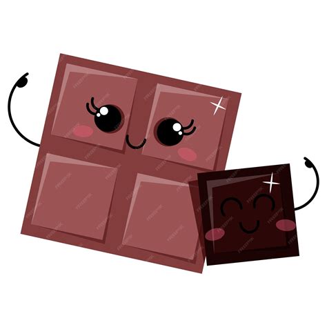 Desenho De Chocolate Kawaii - Dois chocolates kawaii de desenhos animados se abraçando para o dia ...