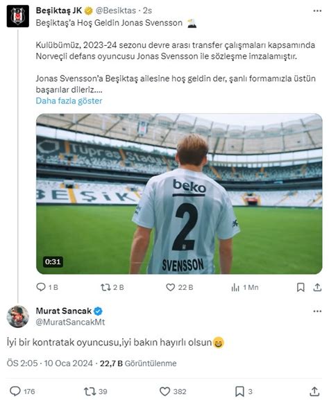 Beşiktaş ın Jonas Svensson transferine Murat Sancak tan imalı yorum