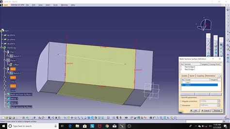 Wireframe And Surface Tutorial Catia V Creating A Second Multi