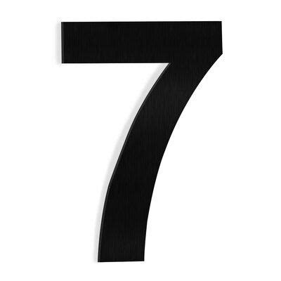 Barton 6 in. Floating Mount House Number | Wayfair | House number sign