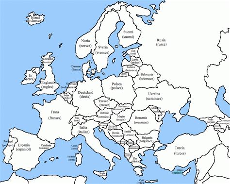 Blank Map Of Europe With Countries Outlined 2024 - US Map Printable Blank