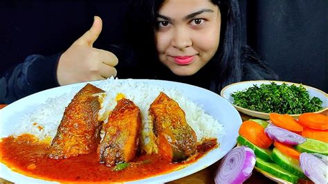 Spicy Boal Macher Kalia Saag Eating With Rice Fish Eating Show Big