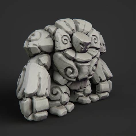 Stone Golem Model for Dungeons and Dragons - Etsy