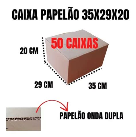 50 Caixas De Papelão Onda Dupla Mais Resistente 35x29x20cm