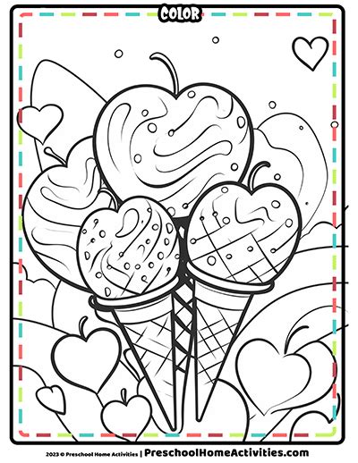 Chill And Color 50 Irresistible Ice Cream Coloring Pages