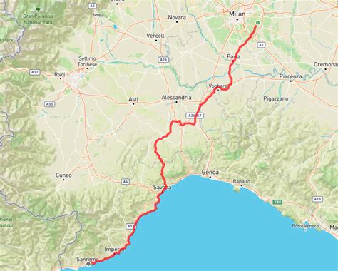 Route Milano Sanremo Mailand Sanremo Amateur Offizielle