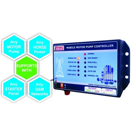 Three Phase Gsm Mobile Motor Pump Controller With All Safety Protection