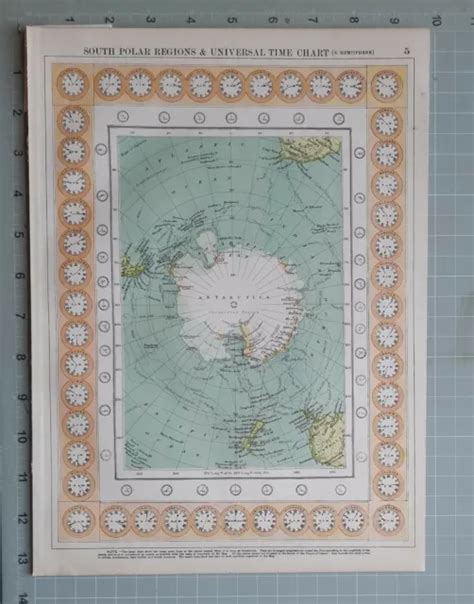 Carte Sud Polar R Gions Universel Temps Tableau Antartique