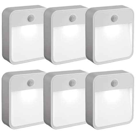 Mr Beams Mb726 Battery Powered Motion Sensing Led Nightlight White 6 Pack Home