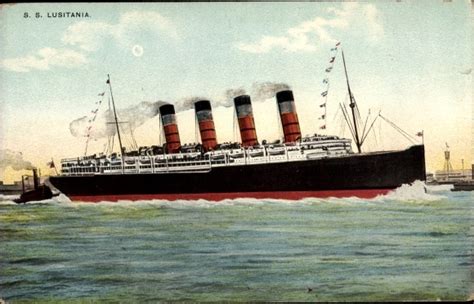 Ansichtskarte Postkarte Dampfer Ss Lusitania Cunard Akpool De