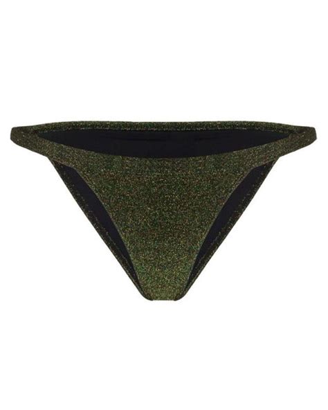 Form And Fold Bare Moss Bikini Bottoms In Green Black Lyst Canada