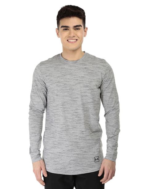 Venta Playera Manga Larga Gris Jaspe En Stock