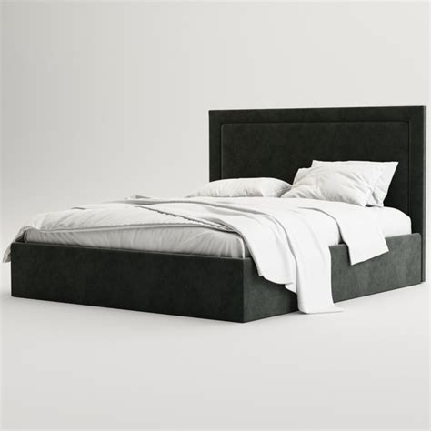 Мягкая кровать 120х200 BEST, с подъемным механизмом, велюр Jawa Grafit ...