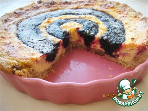 Песочный пирог с творогом и вареньем – кулинарный рецепт