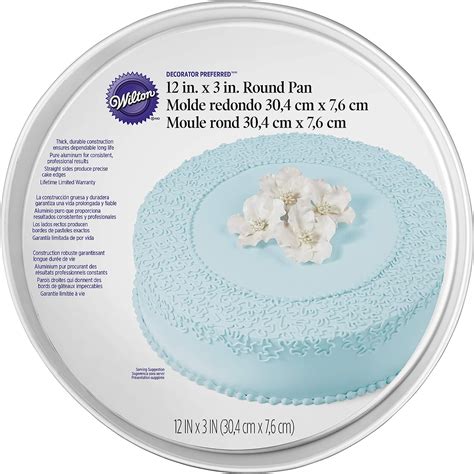 Wilton 12x3 Round Tall Cake Pan Aluminum Hand Arnold