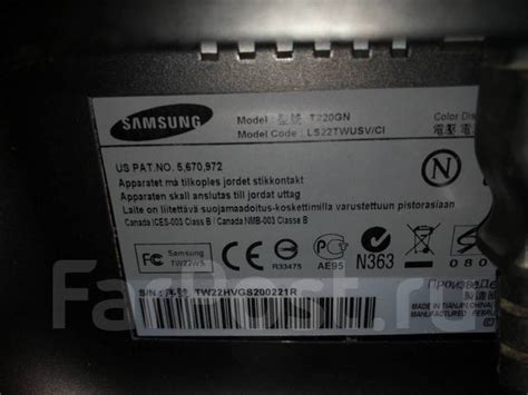 Монитор Samsung T220gn 22 дюйма, 22", TN, 1680x1050 (WSXGA+), б/у, в ...