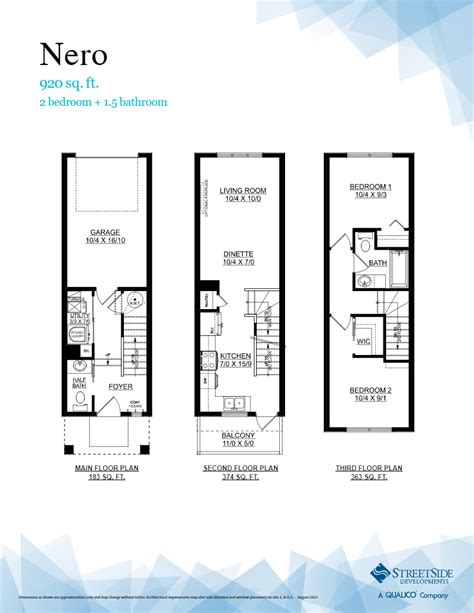 Desrochers Townhomes By StreetSide Developments 60 Floor Plans And