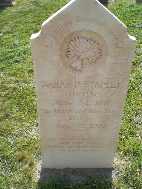 Sarah Parkinson Stapley Find A Grave Memorial