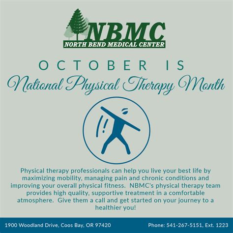 October Is National Physical Therapy Month North Bend Medical Center