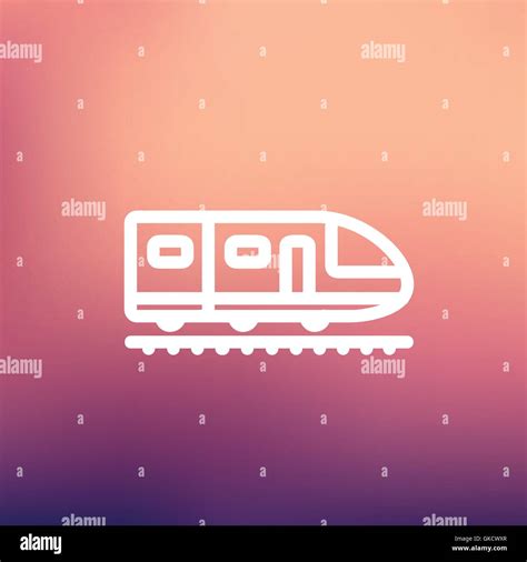 Modern High Speed Train Thin Line Icon Stock Vector Image And Art Alamy