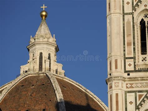 Florence Dome Santa Maria Del Fiore Detail Stock Photo - Image of ...