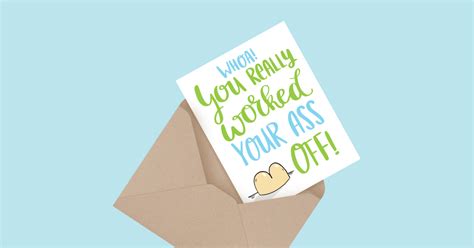 Worked Your Ass Off By Knotty Cards Postable