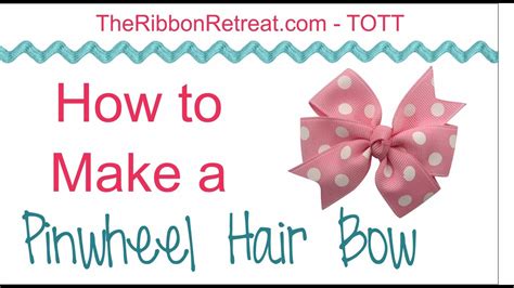 How To Make A Pinwheel Hair Bow Tott Instructions Youtube