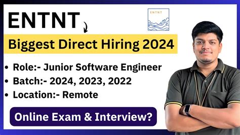 Entnt Biggest Direct Hiring Batch Junior Software