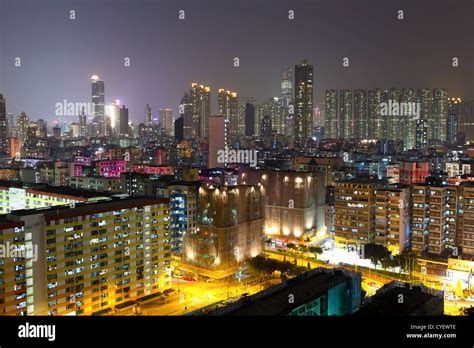 apartment buildings at night Stock Photo - Alamy