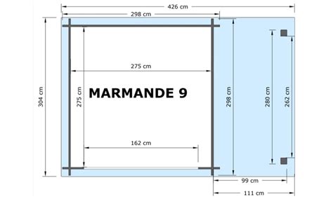 Abri Autoclave Appentis Marmande 9 Toit 2 Pans Ep 28mm Premier Prix