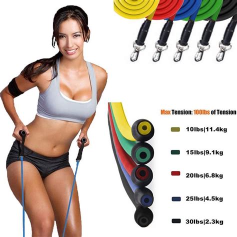 Resistance Bands Set Weerstandsbanden Workout Set Verschillende