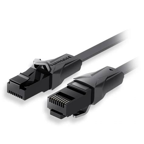 สายแลน RJ45 VENTION FLAT CAT6 UTP PATCH Cable 2M BLACK