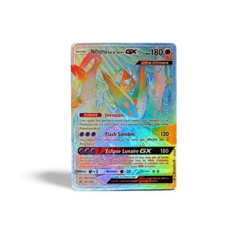 Carte Pok Mon Necrozma Ailes De L Aurore Gx Pv Sl Ultra