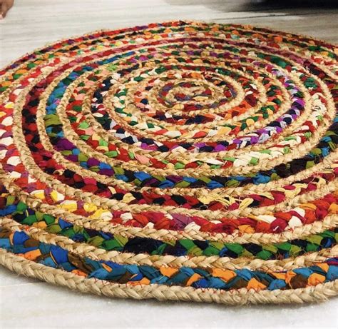 Brown Jute Chindi Braided Rugs At Rs Piece In Panipat Id