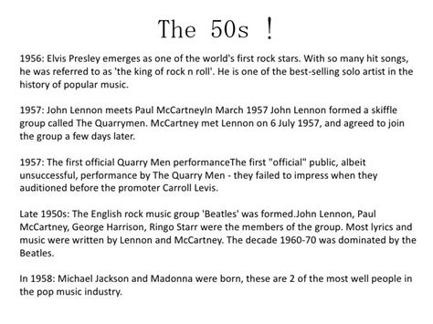 The history of pop music