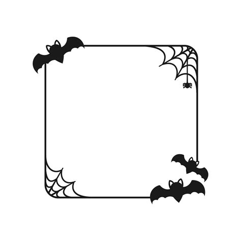 Cadre De Bordure De Chauve Souris Carr E Cadres De Th Me Halloween