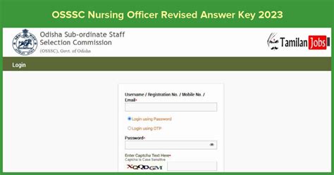 OSSSC Nursing Officer Revised Answer Key 2023 Out Check Osssc Gov In