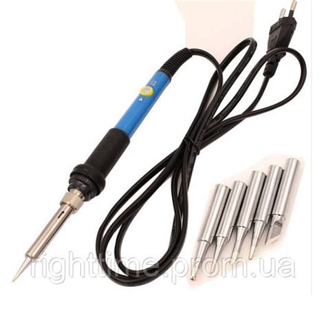 Паяльник 60 Вт 220В с регулировкой температуры + 5 наконечников (ID ...