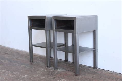 Industrial Metal Nightstands at 1stdibs