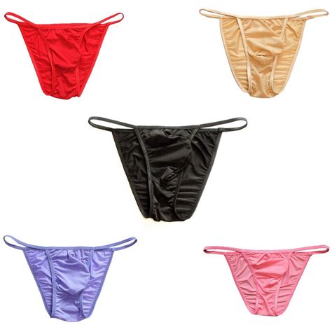 Pcs Mens Silky Soft Tanga String Bikini Bulge Contoured Pouch Briefs Panties Ebay