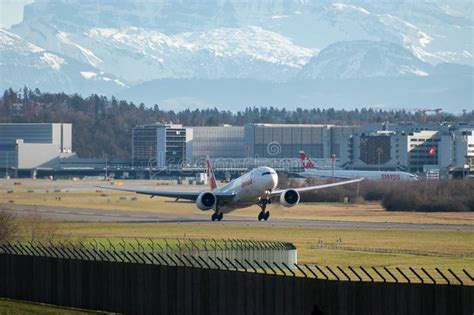 Hb Jne Swiss Boeing Deer Jet In Zurich In Switzerland Editorial