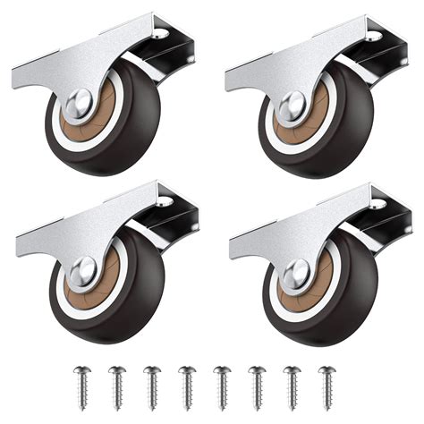 Holkie Small Fixed Caster Wheels For Furniture Inch With Non