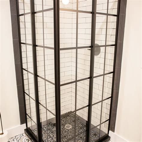 Pin On Dreamlines Grid Pattern Shower Door Collection Corner Shower