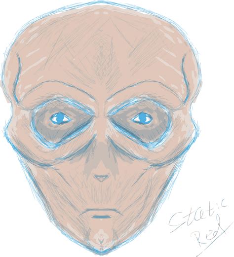 Sketched Alien Head v2 by StaticRed on DeviantArt