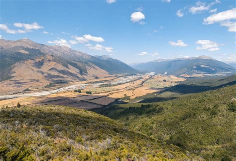 Wairau Valley In Southern Alps South Island New Zealand Stock Photo