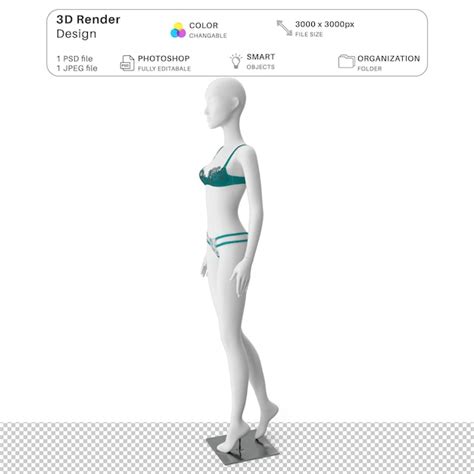 Premium PSD Women Wearing Lingerie Mockup 3d Modeling Psd File Realistic Sexy Lingerie