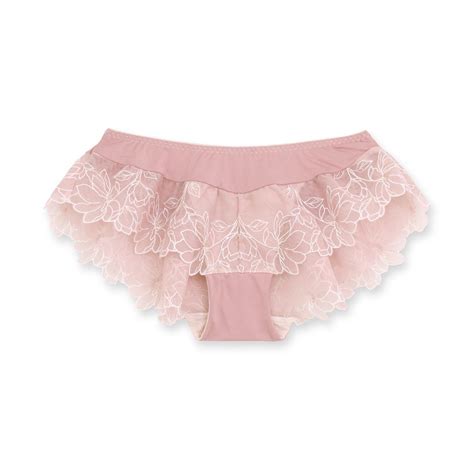 フランデランジェリー fran de lingerie 軽やかに揺れるチュールフラワー贅沢な可愛さ ノーブルティアラブラ002 フレア フレアショーツ返品不可商品 ピンク