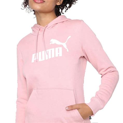 Moletom Puma Ess Logo Hoodie Fl Feminino 586788 80 Rosa